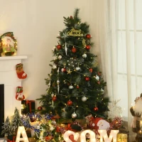 HOMCOM® Künstlicher Weihnachtsbaum 1,5 m Christbaum Tannenbaum 770 Äste Metallfuß PVC(m-1)