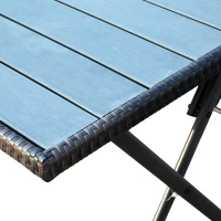 Outsunny® Polyrattan Sitzgruppe 7 tlg. Gartenset klappbar Braun(m-7)