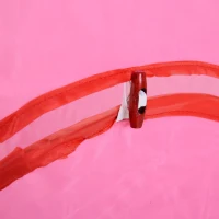 HOMCOM® Kinderspielhaus Spielzelt mit Ballkorb Ballteich Tunnel Pop up Polyester Rosa 123 x 73,5 x 112 cm(m-8)