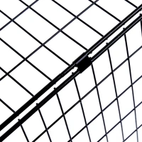 HOMCOM® Kaminschutzgitter | Kinderschutzgitter | 81,5-160 x 44 x 68 cm | Schwarz(m-4)