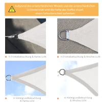 Outsunny® Sonnensegel - Maße: 4x6m | Farbe: Creme | Stoffe: 185g/m² HDPE(m-6)