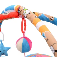 Krabbeldecke Babykrabbledecke Erlebnisdecke mit Spielbogen Krabbelmatte Spielmat Sieben Bärchen(m-6)