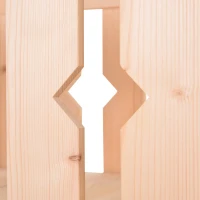 PawHut® Katzenbett 2 Ebenen Haustierbett Welpenbett Katzenhaus mit Treppe Tannenholz(m-10)