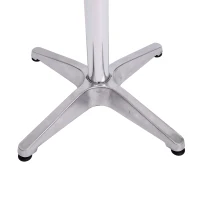 HOMCOM® Bartisch Stehtisch Bistrotisch Partytisch höhenverstellbar 70/110 cm Aluminium(m-10)