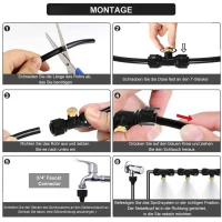 Outsunny® Bewässerungssystem Sprühnebel-Kühlsystem Outdoor Misting System SprayKühlsystem(m-6)