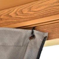 Outsunny® Pavillon Partyzelt Festzelt Gartenlaube mit Seitenwände Stahldach Aluminium Grau(m-8)