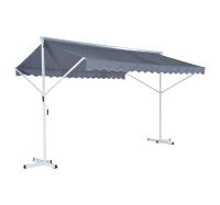 Outsunny® Standmarkise 2,95 x 3,45m grau(m-2)