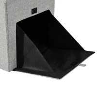 HOMCOM Faltbarer Sitzwürfel mit Stauraum Aufbewahrungsbox grau(m-4)