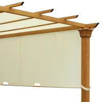 Outsunny® Pavillon Pergola Überdachung Sonnenschutz Einstellbares Stoffdach Polyester(m-16)