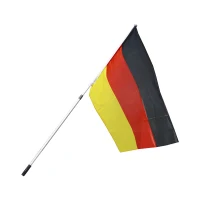 Outsunny Deutschlandfahne mit Fahnenhalterung 2m(m-1)