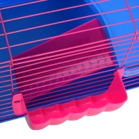 PawHut® Kleintierkäfig Tierkäfig Nagerkäfig Starter-Set mit allem Zubehör Stahl+PP Blau(m-11)