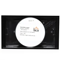 HOMCOM® Weihnachten Schneelaterne mit Schneemänner Musik Licht 6h Timer USB / Batterie(m-11)