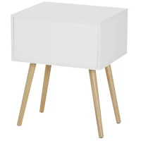 HOMCOM® Nachttisch Nachtschrank Nachtkommode Konsole Beistelltisch 2 x Schublade Holz 48 x 40 x 60 cm(m-6)