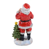 Outsunny Weihnachtsmann Nikolaus Figur Santa Weihnachtsdeko(m-5)