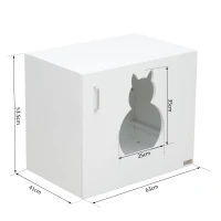 PawHut® Katzenhöhle Katzenhaus Katzentoilette weiß(m-2)