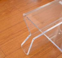 HOMCOM Beistelltisch aus klarem Acrylglas Glastisch Couchtisch(m-2)