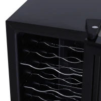 HOMCOM® Weinkühlschrank Freistehender Einzonen-Kühlschrank 12 Flaschen 11-18 °C ESG(m-9)