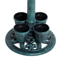 Outsunny® Vogeltränke Wasserschale Kunststoff Antik Grün(m-10)