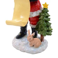 Outsunny Weihnachtsmann Nikolaus Figur Santa Weihnachtsdeko(m-8)