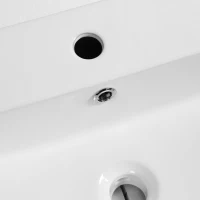 kleankin® Waschbecken Waschschale Waschtisch Aufsatzwaschbecken Keramik 52 x 42 x 15,5 cm(m-10)