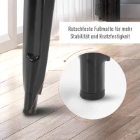 HOMCOM Barhocker mit Fußstütze | Stapelbar | Metall | 44 x 53 x 116 cm | Schwarz(m-6)