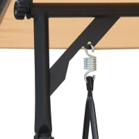 Outsunny® Hollywoodschaukel Gartenschaukel Sonnendach Aufbewahrungsbox Becherhalter Teslin(m-10)