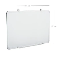 Dubbelzijdig whiteboard & krijtbord met pennenbakje memobord wit + groen(m-2)