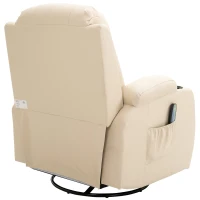 HOMCOM® Massagesessel Wärmefunktion mit Fernbedienung creme(m-7)