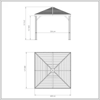 Outsunny® Pavillon Partyzelt Festzelt Gartenlaube mit Seitenwände Stahldach Aluminium Grau(m-2)