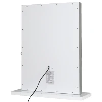 HOMCOM® Kosmetikspiegel mit 9 LED-Leuchten Schminkspiegel Tischspiegel Aluminium(m-10)