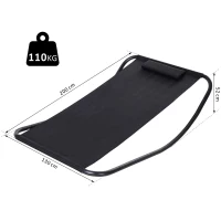 Outsunny® Schaukelliege mit Kissen Schaukelstuhl Gartenliege Relaxliege Netzstoff Schwarz(m-2)