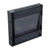 HOMCOM® Wandkamin | Elektrokamin | Inkl. Fernbedienung | 900 / 1800 W | 66 x 52 x 10,7cm | Silber(m-8)