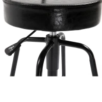 HOMCOM® Barstuhl Barhocker mit Luftdruckfeder höhenverstellbar PU Metallgestell 38 x 43 x (74–82) cm(m-5)