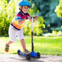 HOMCOM® Tretroller Scooter Kinderroller 3 Räder Blau(m-1)