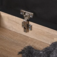 HOMCOM® Schuhbank Sitzbank Sitztruhe Eingangsbereich Diele PU Natur(m-10)