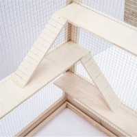 PawHut XXL Nagervilla Hamsterkäfig Kleintierkäfig Holz Schublade groß(m-5)