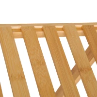 HOMCOM® Badregal Standregal Bambus Regal 9 Ablagen DIY(m-8)