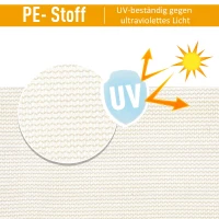 Outsunny® Sonnensegel Dreieckig 4x4x4 m HDPE - atmungsaktiv cream(m-4)