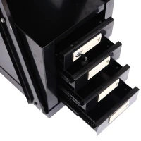 DURHAND® Schweißwagen Wagen für Schweißgeräte 4 Schubladenfächer Schwarz(m-5)