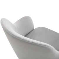 Vinsetto® Drehstuhl Polsterstuhl Chefsessel 150 kg Belastbarkeit eingestellte Sitzhöhe Samt 56 x 52,5 x (72–81) cm(m-10)