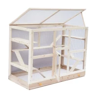 PawHut XXL Nagervilla Hamsterkäfig Kleintierkäfig Holz Schublade groß(m-10)