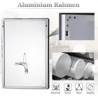 HOMCOM® Lichtspiegel Badspiegel LED Spiegel Wandspiegel 50 x 70 x 4cm(m-6)