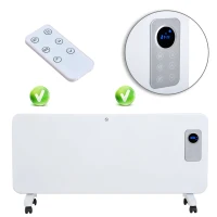 HOMCOM® Heizgerät Elektroheizung Timer mit Fernbedienung 1000/2000W Weiß(m-4)