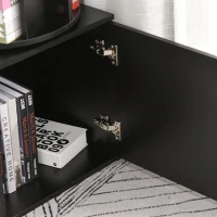 HOMCOM® Bücherregal 2-in-1 Standregal Drehregal 360 ° drehbar Abnehmbar Schwarz(m-11)