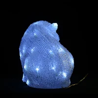 HOMCOM Weihnachtsbeleuchtung LED Acryl Eisbär Weihnachtsfigur(m-5)