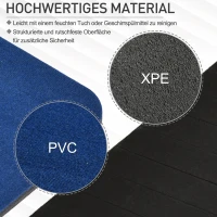 HOMCOM® Yogamatte Rutschfeste Sportmatte Gymnastikmatte mit Tragegurt Blau(m-5)