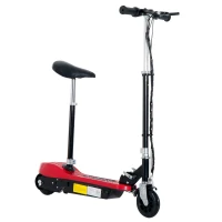 HOMCOM® Elektroroller Kinderroller Roller mit Sitz Tretroller klappbar 120W rot(m-3)