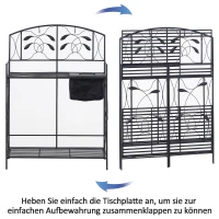 Outsunny Einpflanzstation, Werkbank, Metall, Schwarz(m-6)