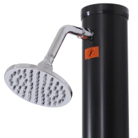 Outsunny® Solar Gartendusche Campingdusche Außendusche Pooldusche 20L bis 60℃ PVC Schwarz Ø11 x 218 cm(m-4)