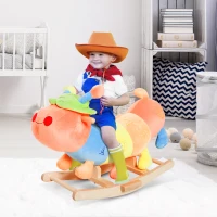 HOMCOM® Schaukelpferd Kinder Schaukel Raupe Bunt(m-1)